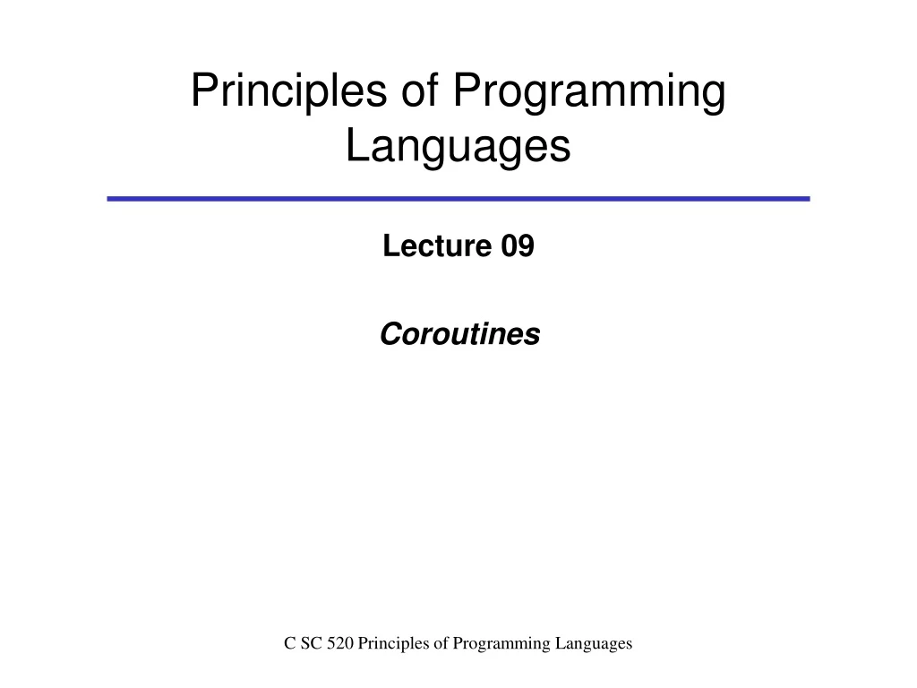 PPT - Principles of Programming Languages PowerPoint Presentation, free ...