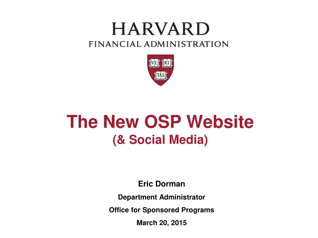 the new osp website social media n.
