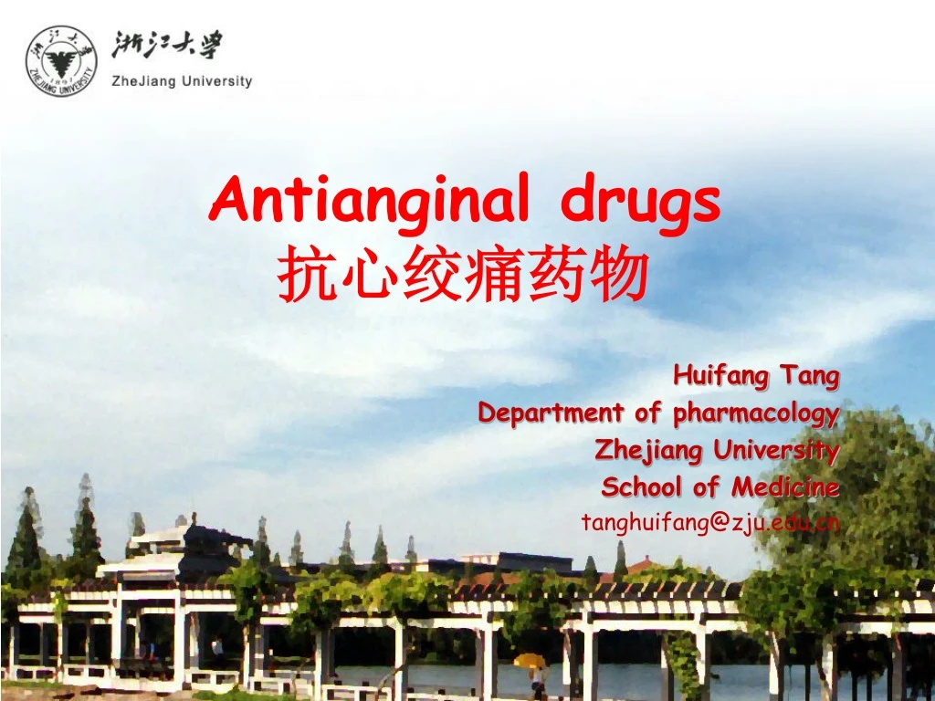 Ppt Antianginal Drugs 抗心绞痛药物 Powerpoint Presentation Free Download Id9123098 8999