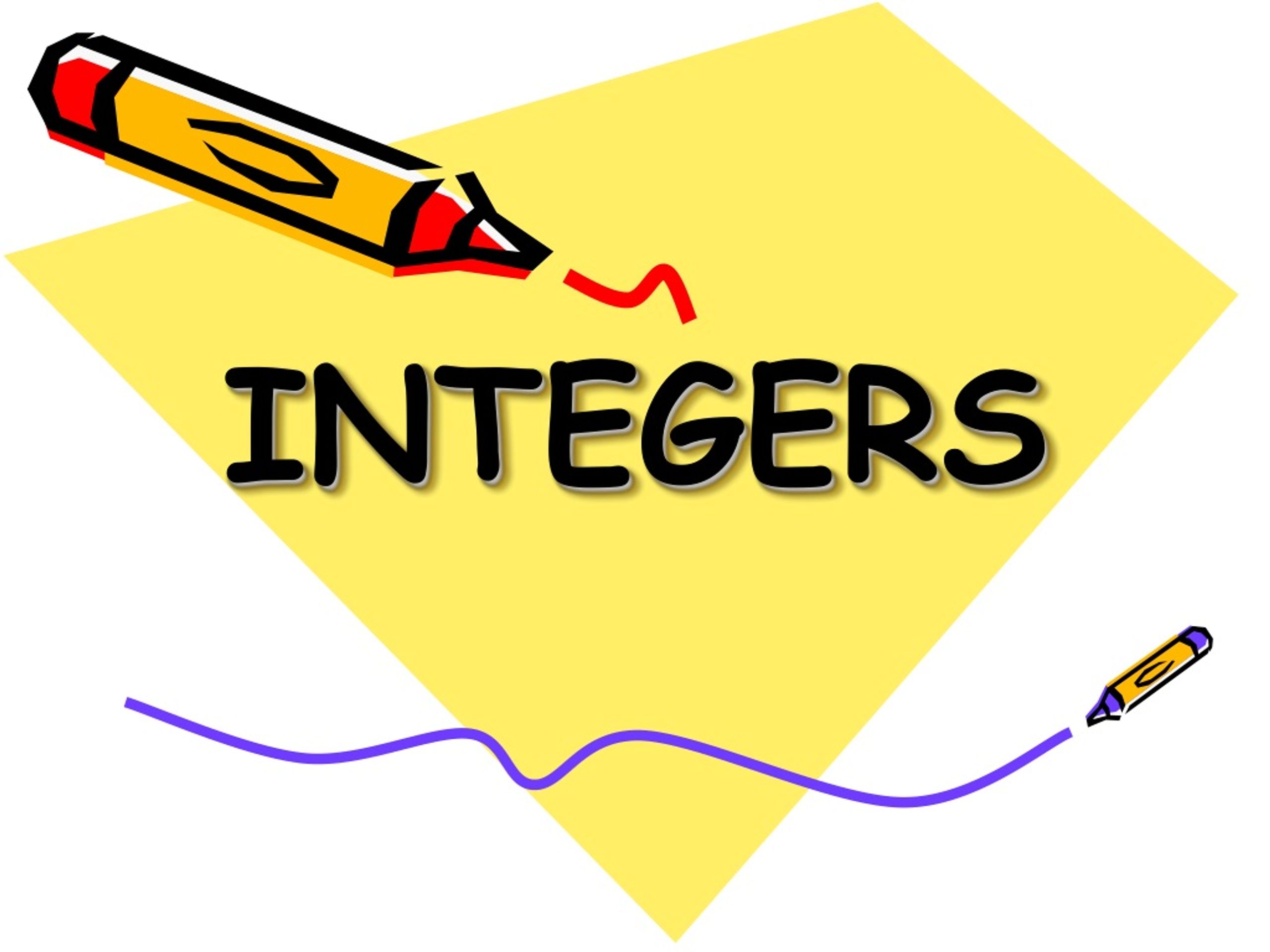 Знаменательные части речи. Integers Clipart.