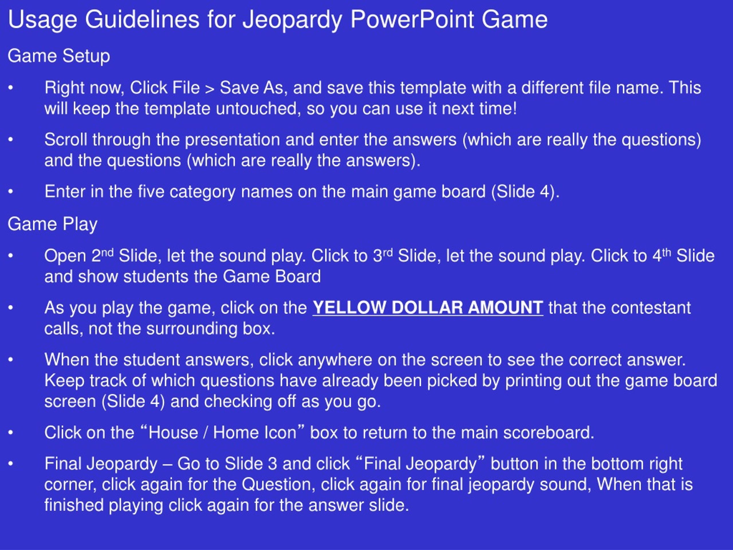 jeopardy powerpoint template