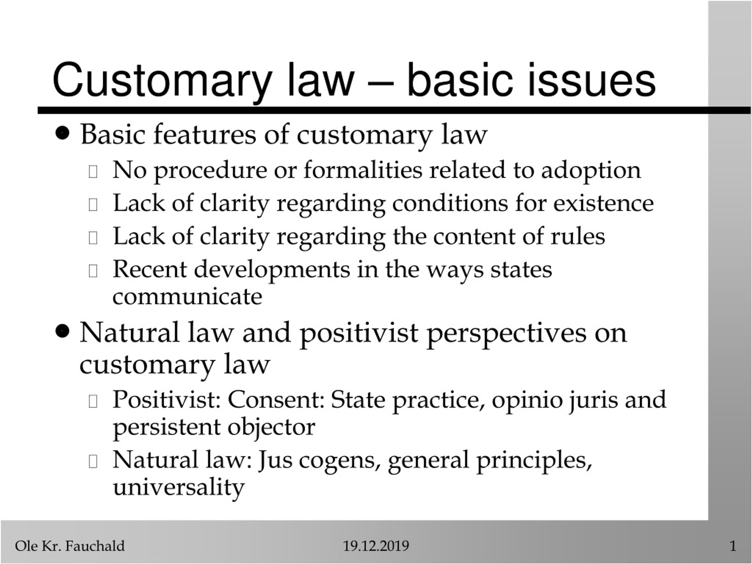 research papers on customary law