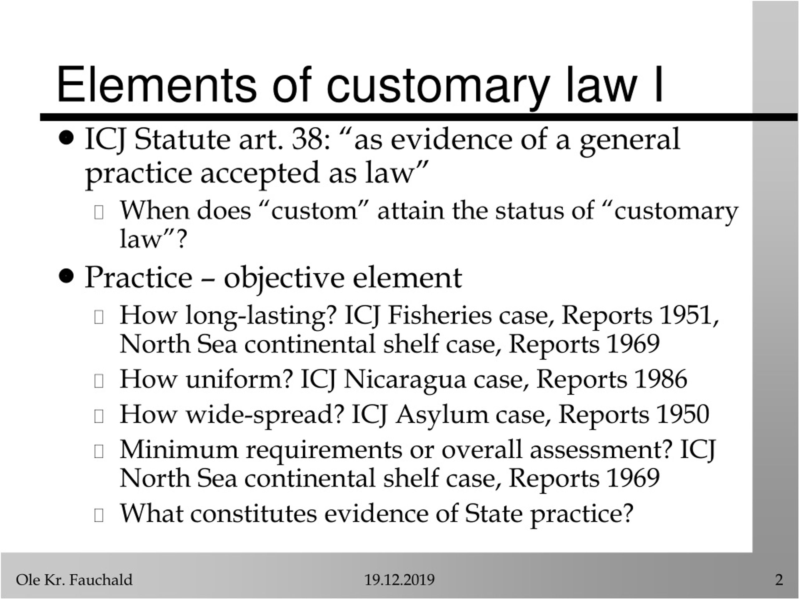 Definition Of Customary Law By Scholars