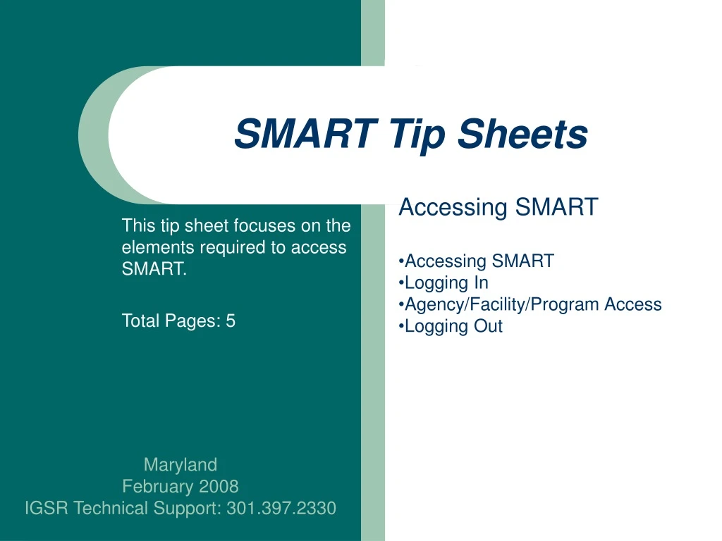 smart tip sheets n.