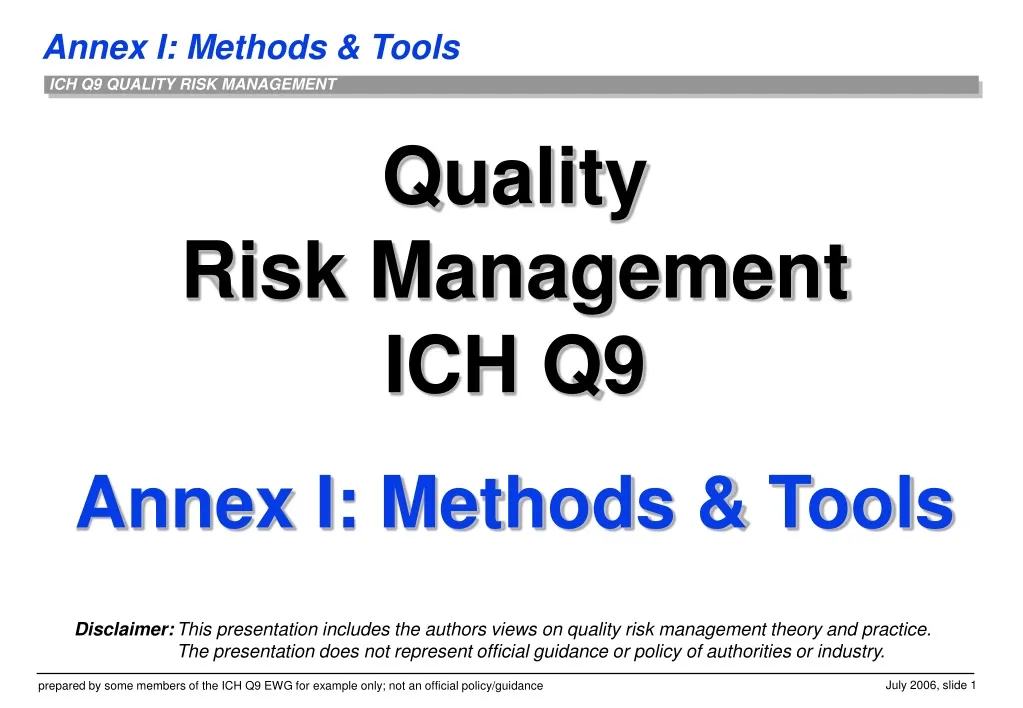 ppt-quality-risk-management-ich-q9-annex-i-methods-tools