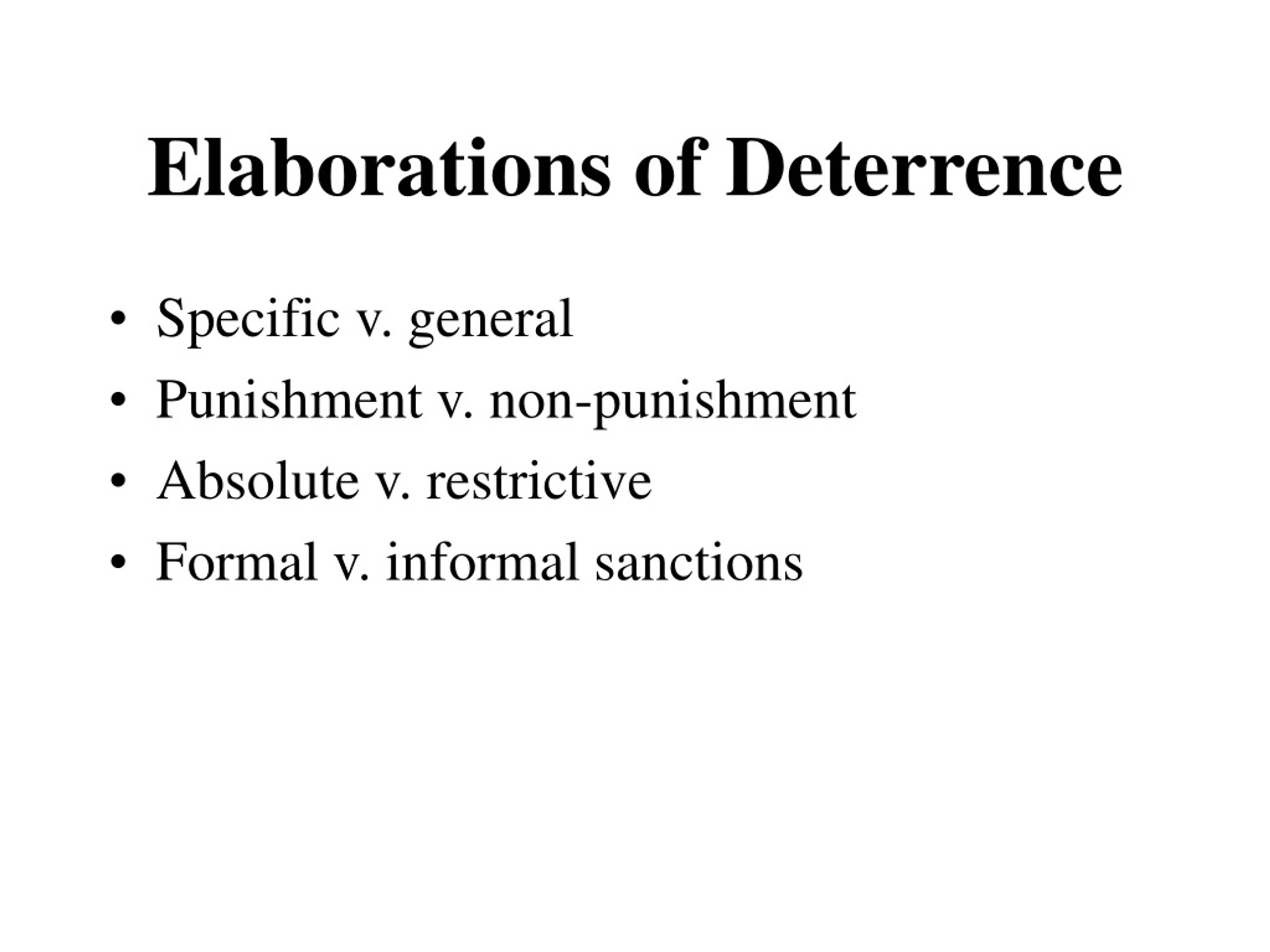 PPT - Deterrence And Rational Choice Theories PowerPoint Presentation ...