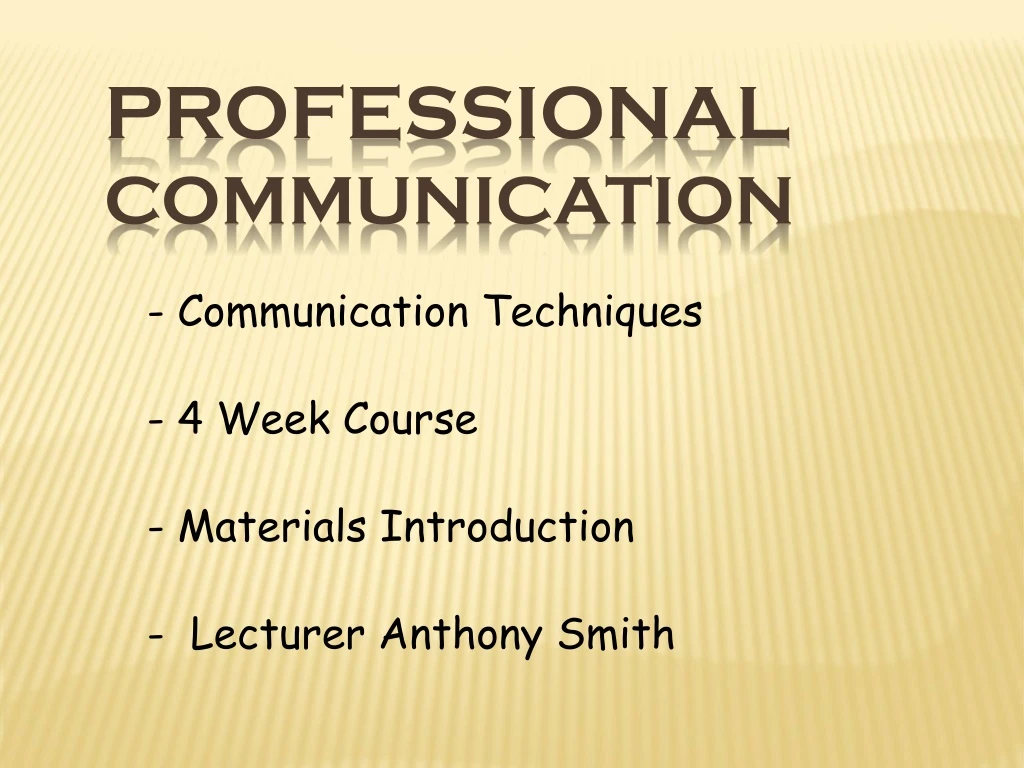 professional communication lab presentation topics