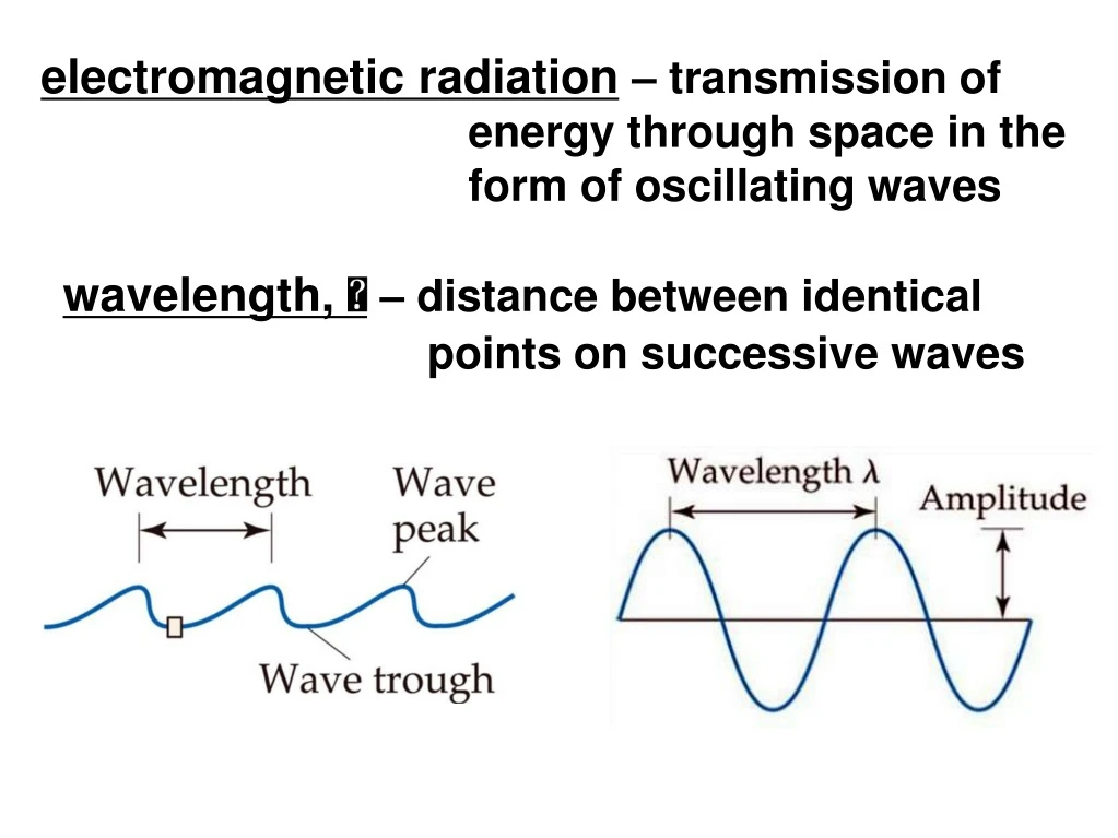 PPT - electromagnetic radiation – transmission of energy through space ...