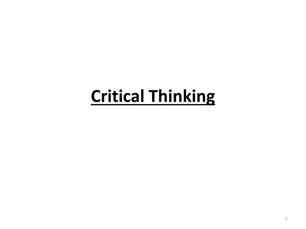 benefits of critical thinking ppt