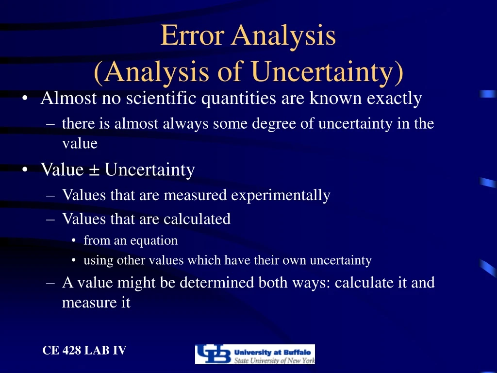 PPT - Error Analysis (Analysis Of Uncertainty) PowerPoint Presentation ...