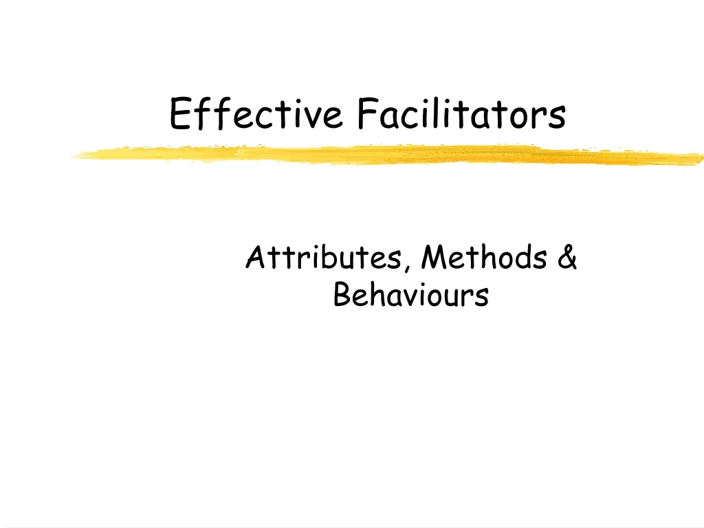 effective facilitators n.