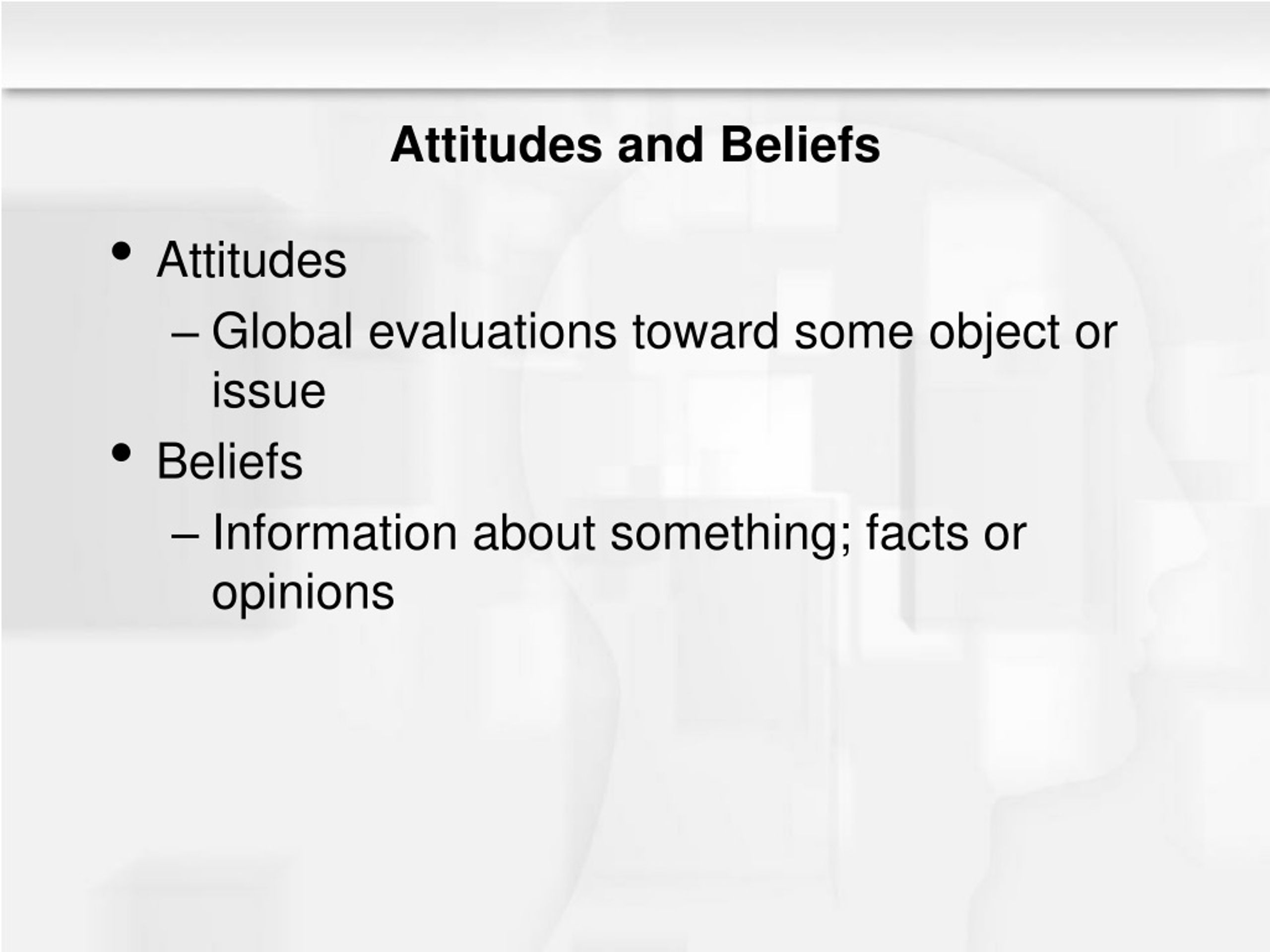 Ppt Chapter 7 Attitudes Beliefs And Consistency Powerpoint Presentation Id9130105