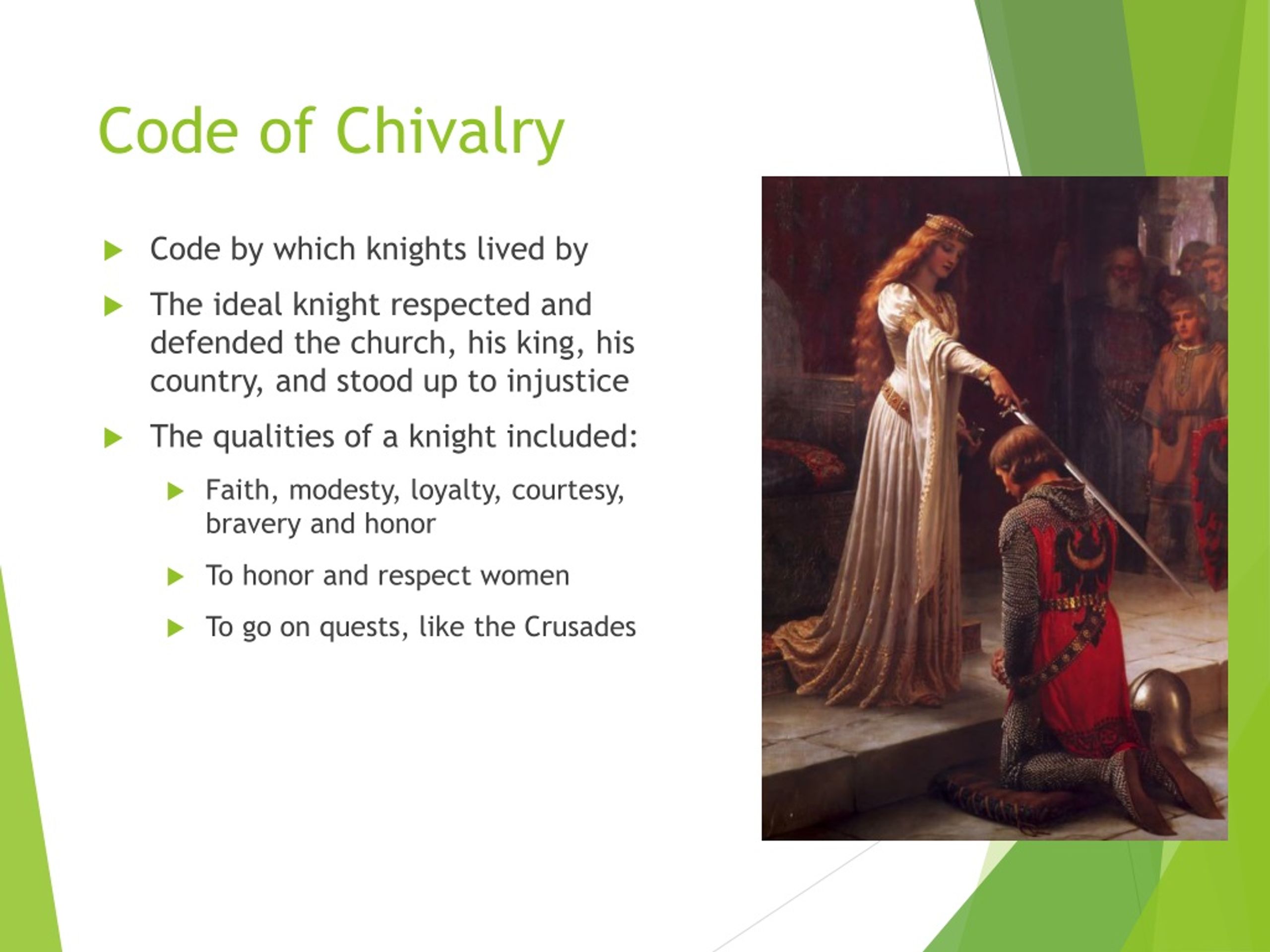 who was expected to uphold the chivalry code
