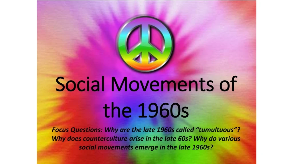 PPT Social Movements of the 1960s PowerPoint Presentation, free