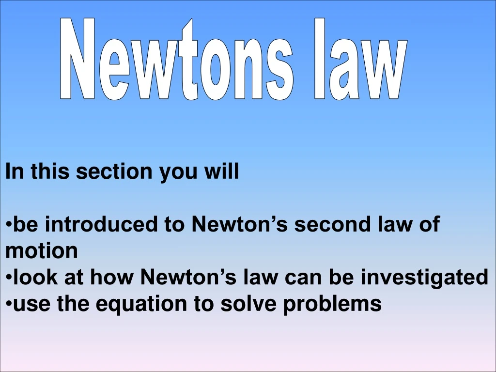 newtons law n.