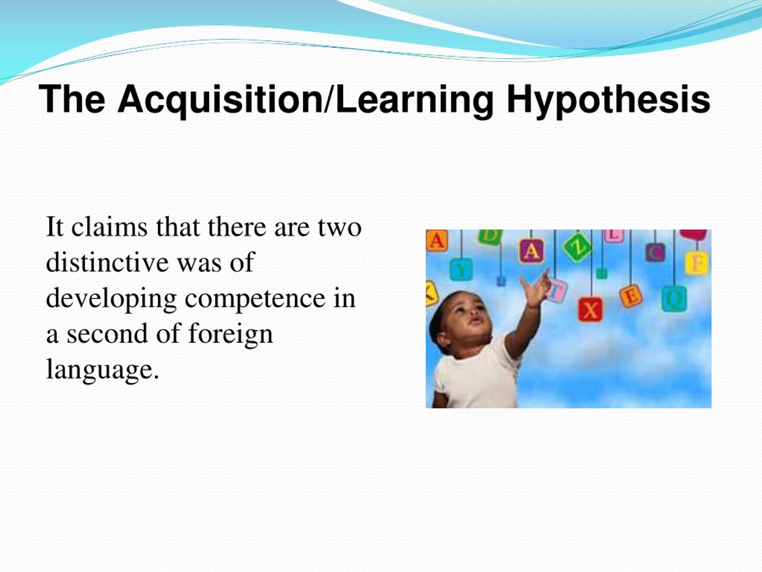 learning acquisition hypothesis