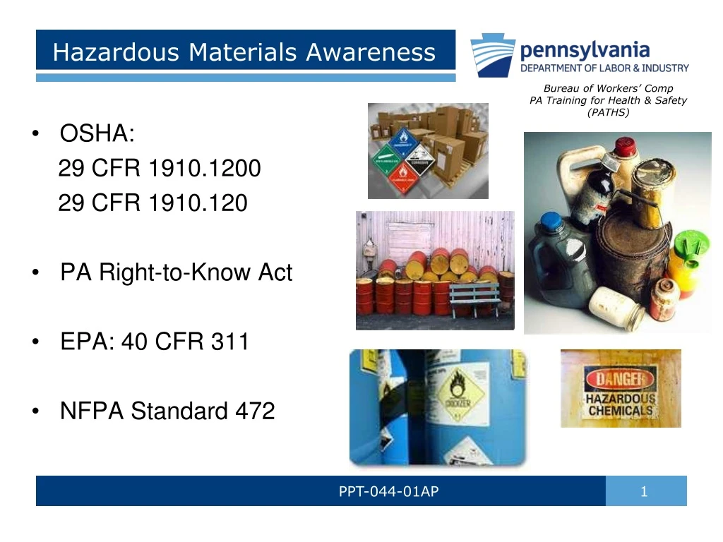 PPT Hazardous Materials Awareness PowerPoint Presentation, free download ID9132081