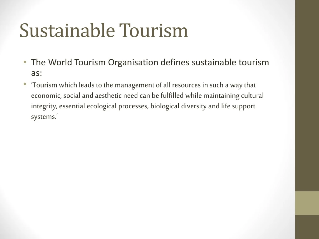 sustainable tourism powerpoint presentation