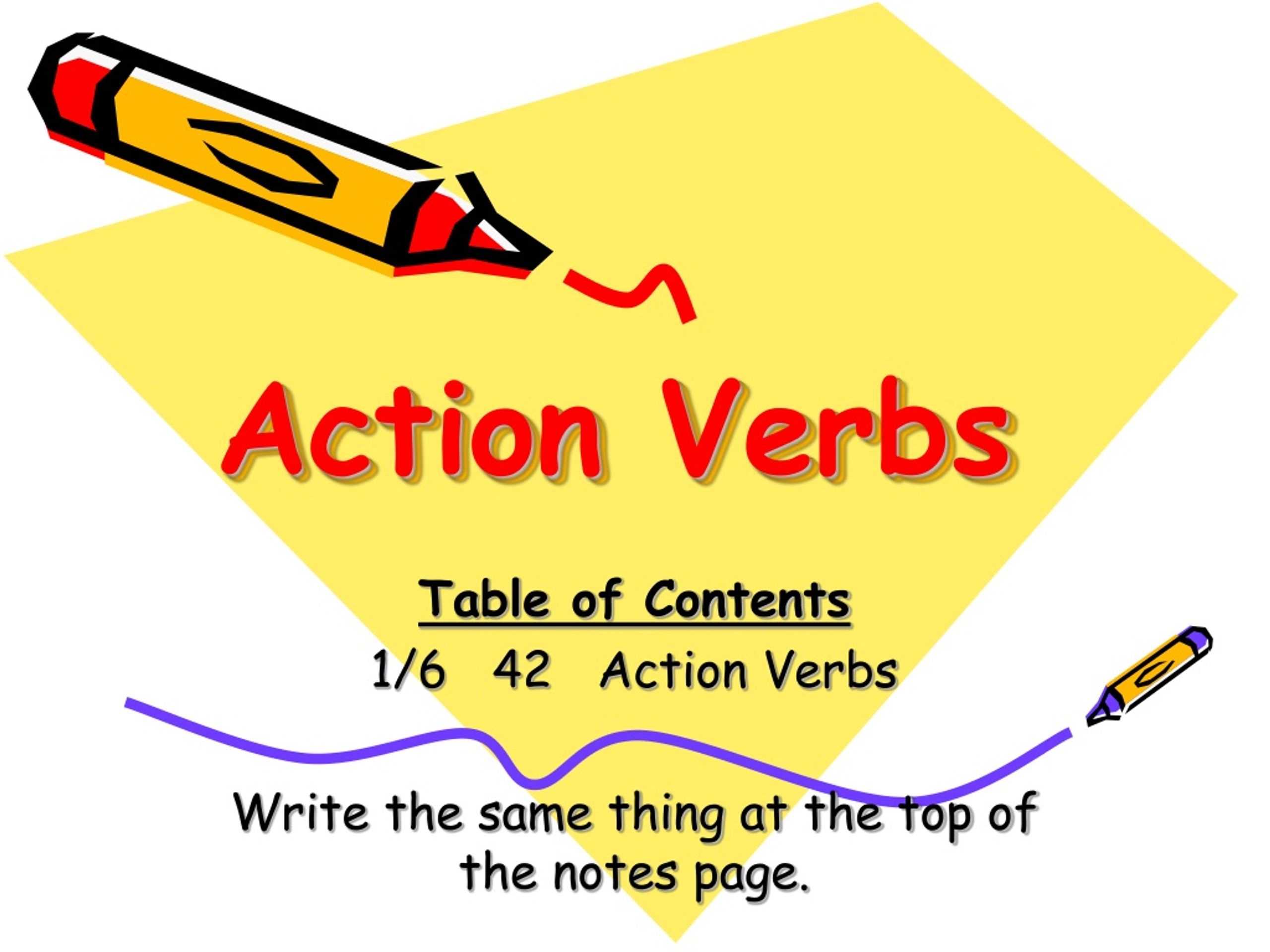 presentation on action verbs