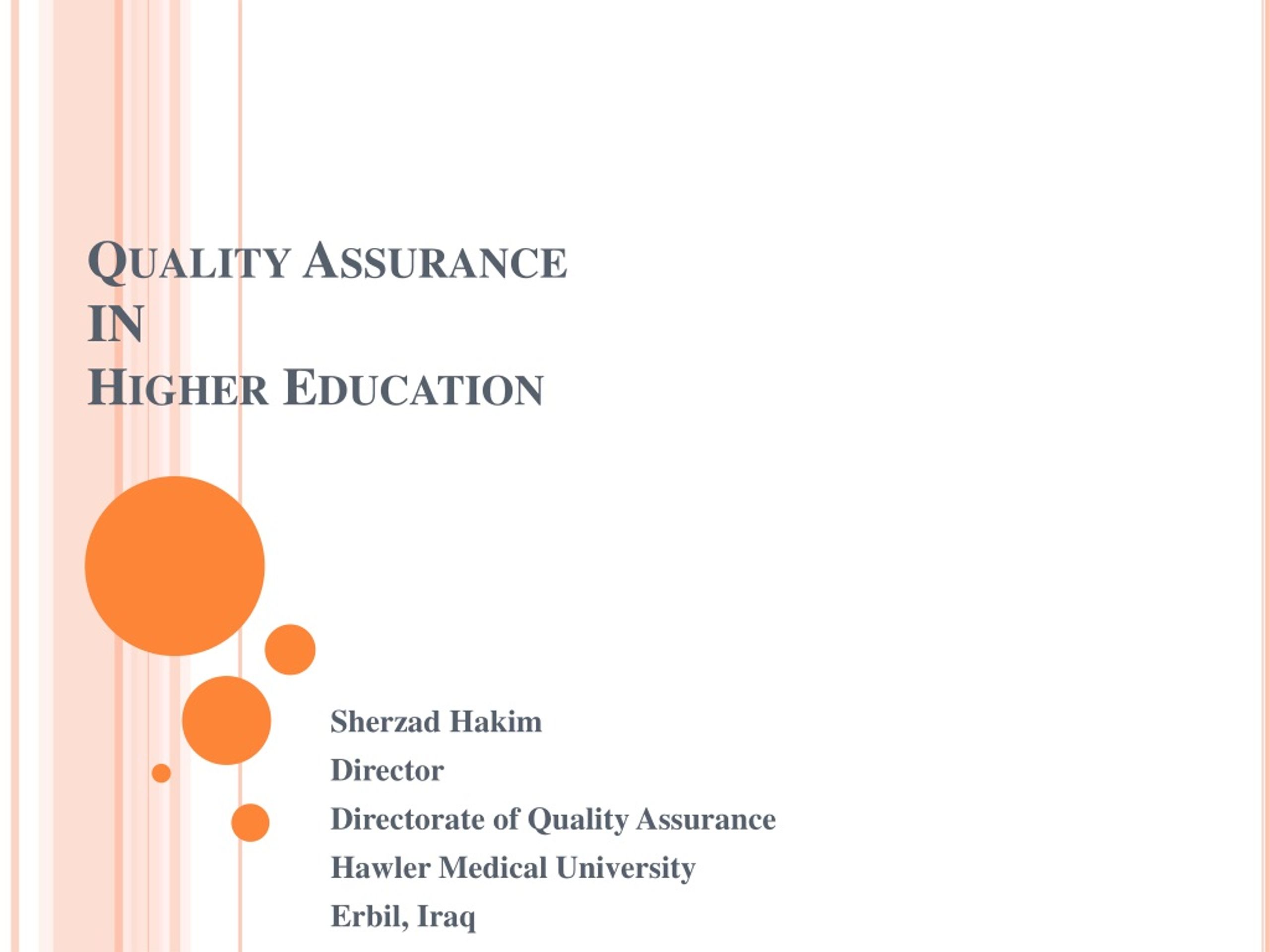 define quality assurance in higher education