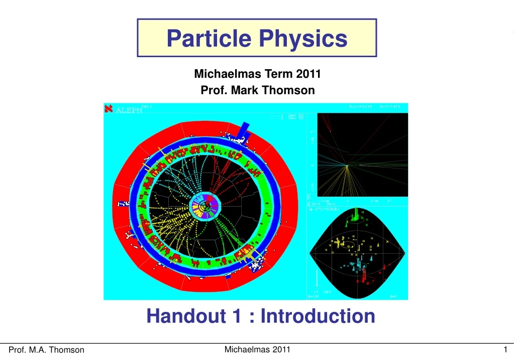 particle physics n.