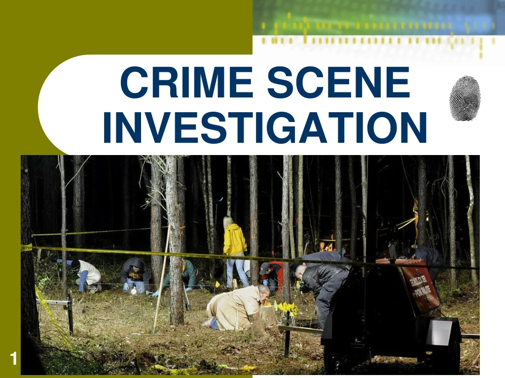 crime scene investigation n.