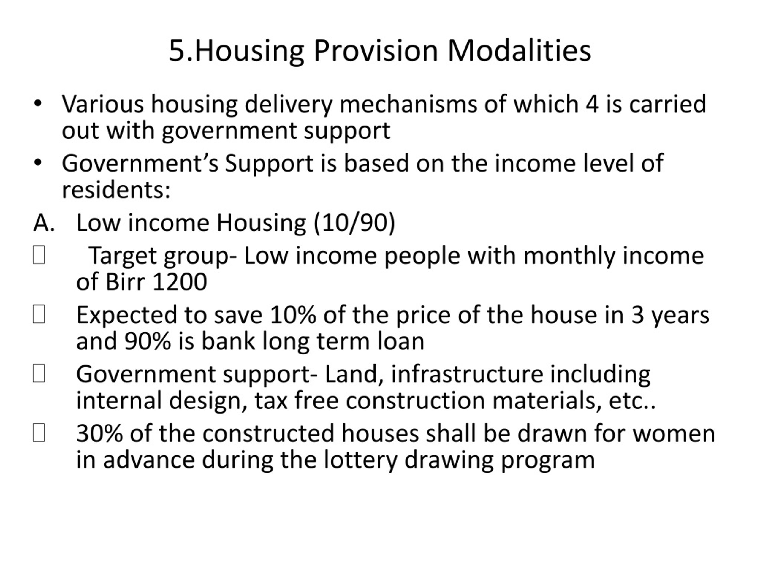 PPT - Housing Development Program (HDP) in Ethiopia PowerPoint ...