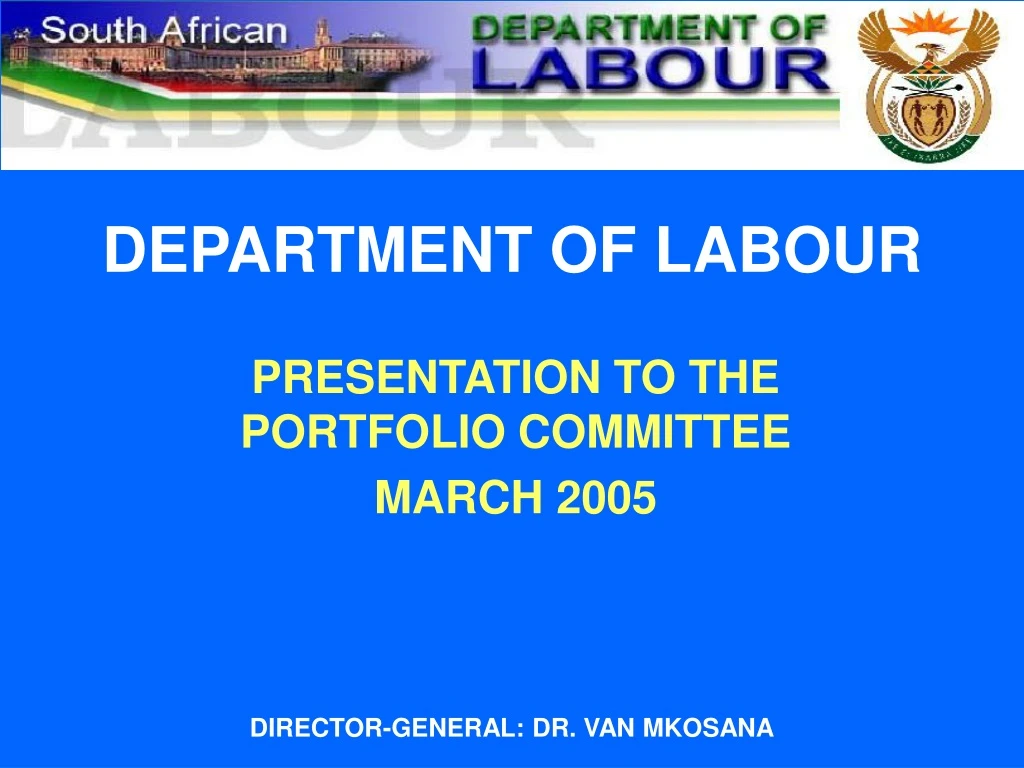 PPT - DEPARTMENT OF LABOUR PowerPoint Presentation, Free Download - ID ...