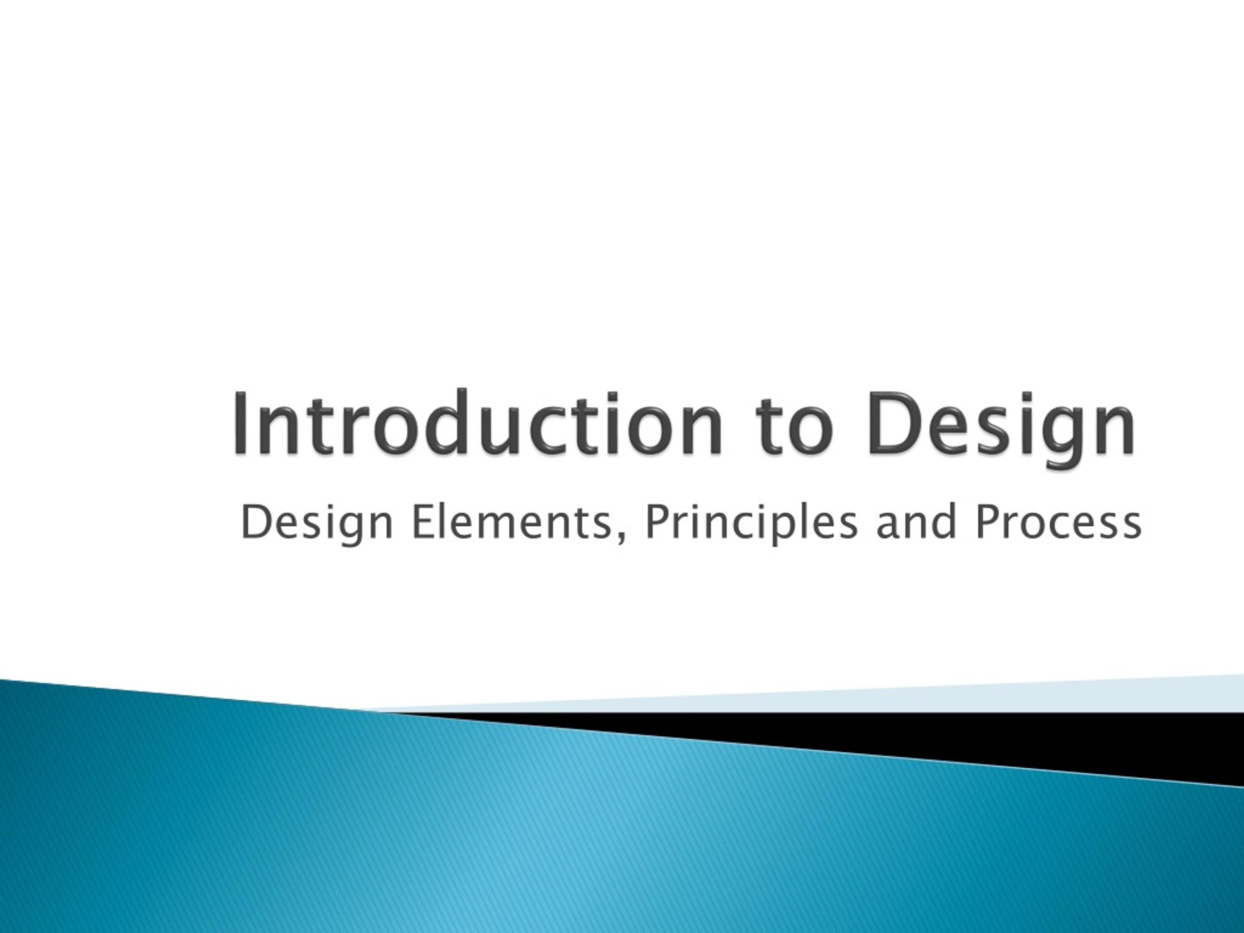 PPT Introduction to Design PowerPoint Presentation, free download