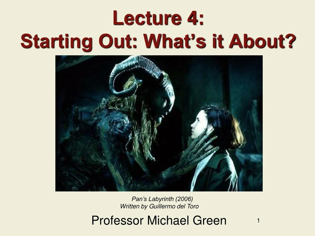 PPT - Lecture 4: Starting Out: What’s it About? PowerPoint Presentation ...