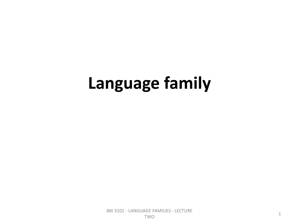 language family n.