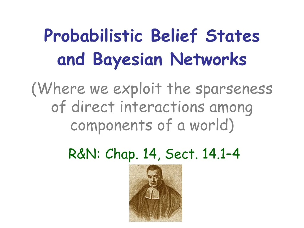 probabilistic belief states and bayesian networks n.