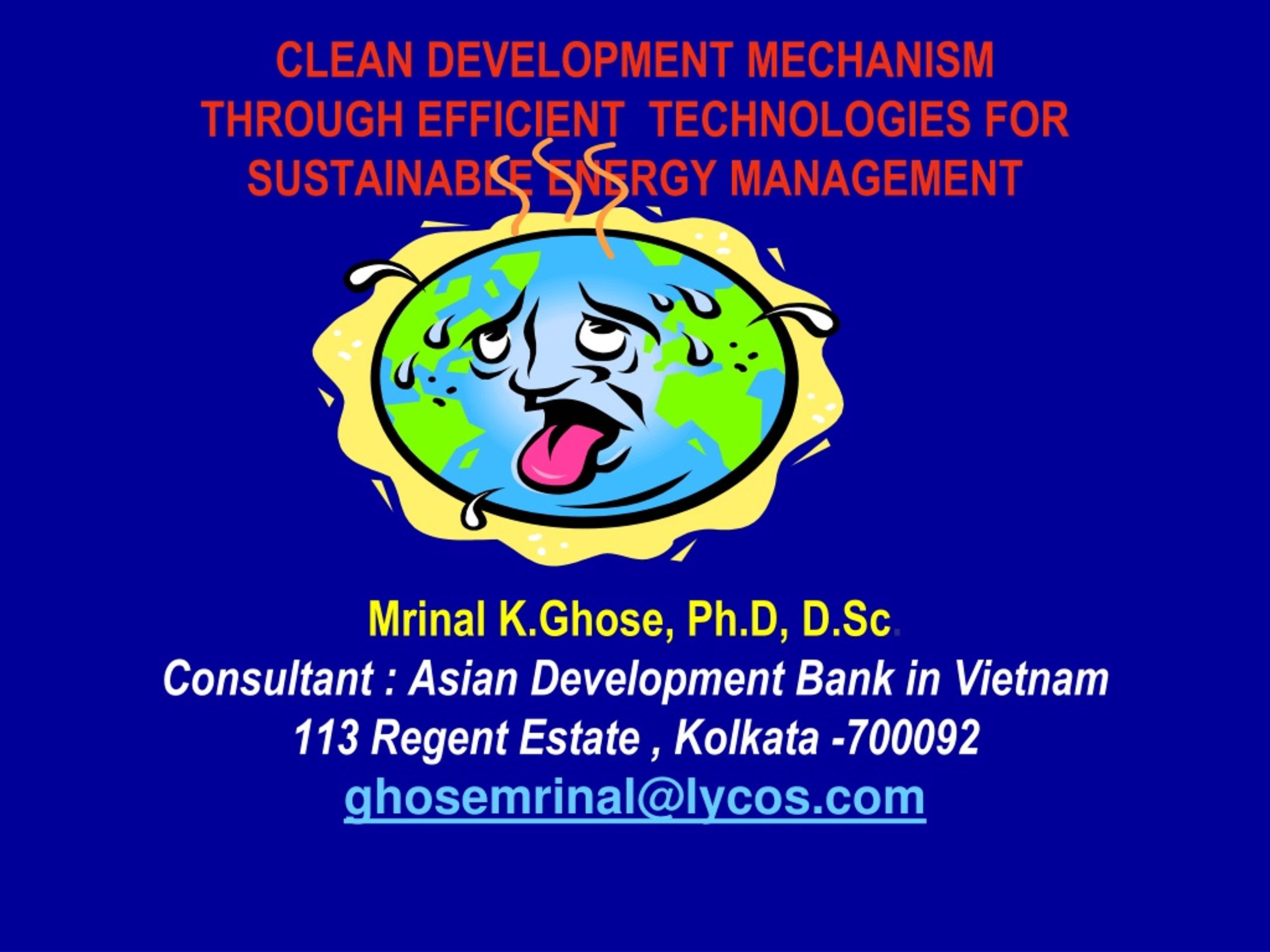 Cdm me. Clean Development mechanism.