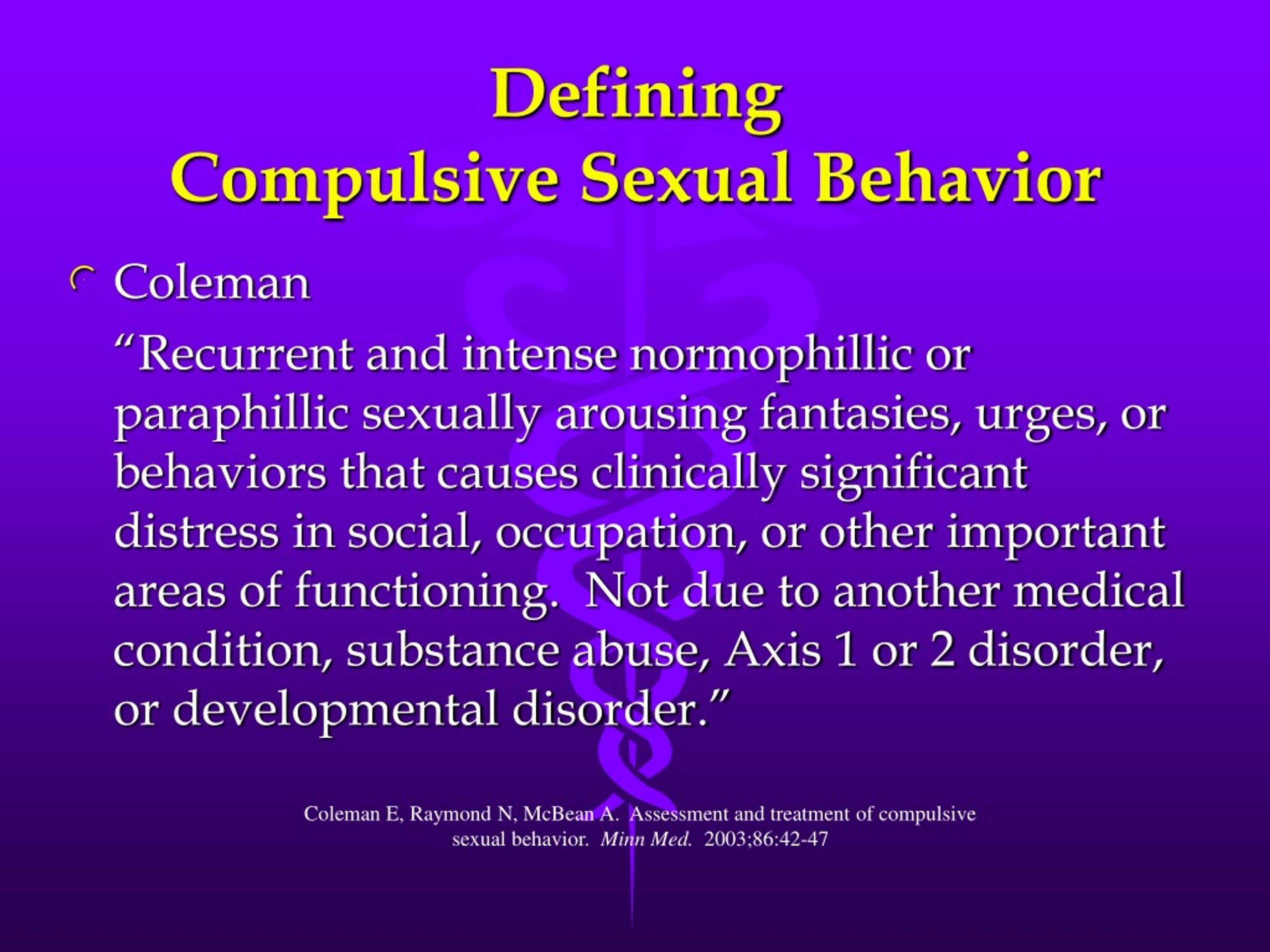 Ppt Compulsive Sexual Behavior Powerpoint Presentation Free Download Id9141225 3487