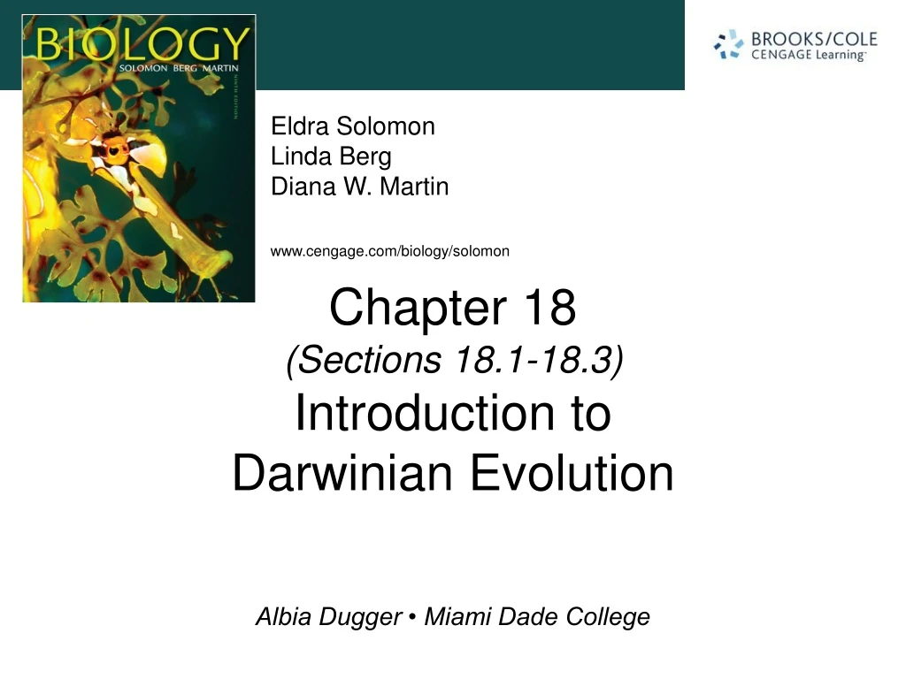 Ppt Chapter 18 Sections 181 183 Introduction To Darwinian Evolution Powerpoint 6784