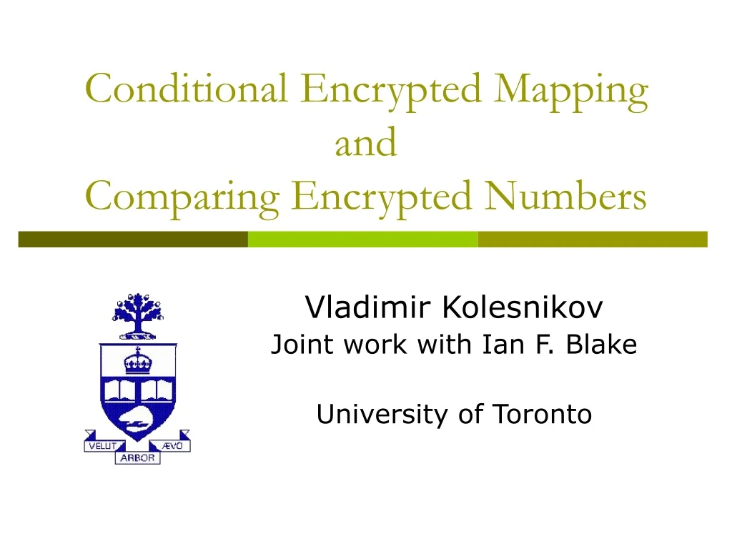 conditional encrypted mapping and comparing encrypted numbers n.