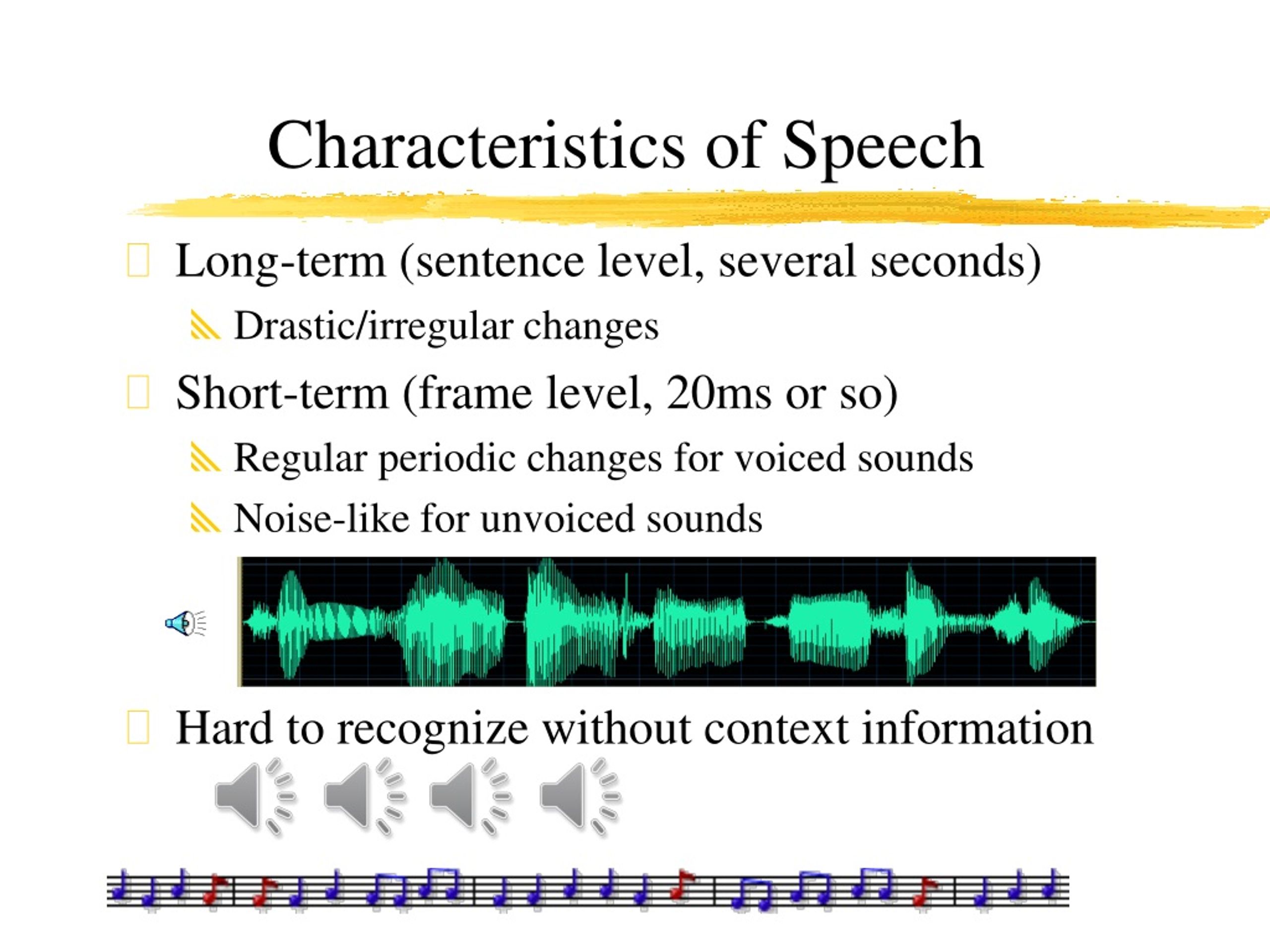 characteristics of speech presentation