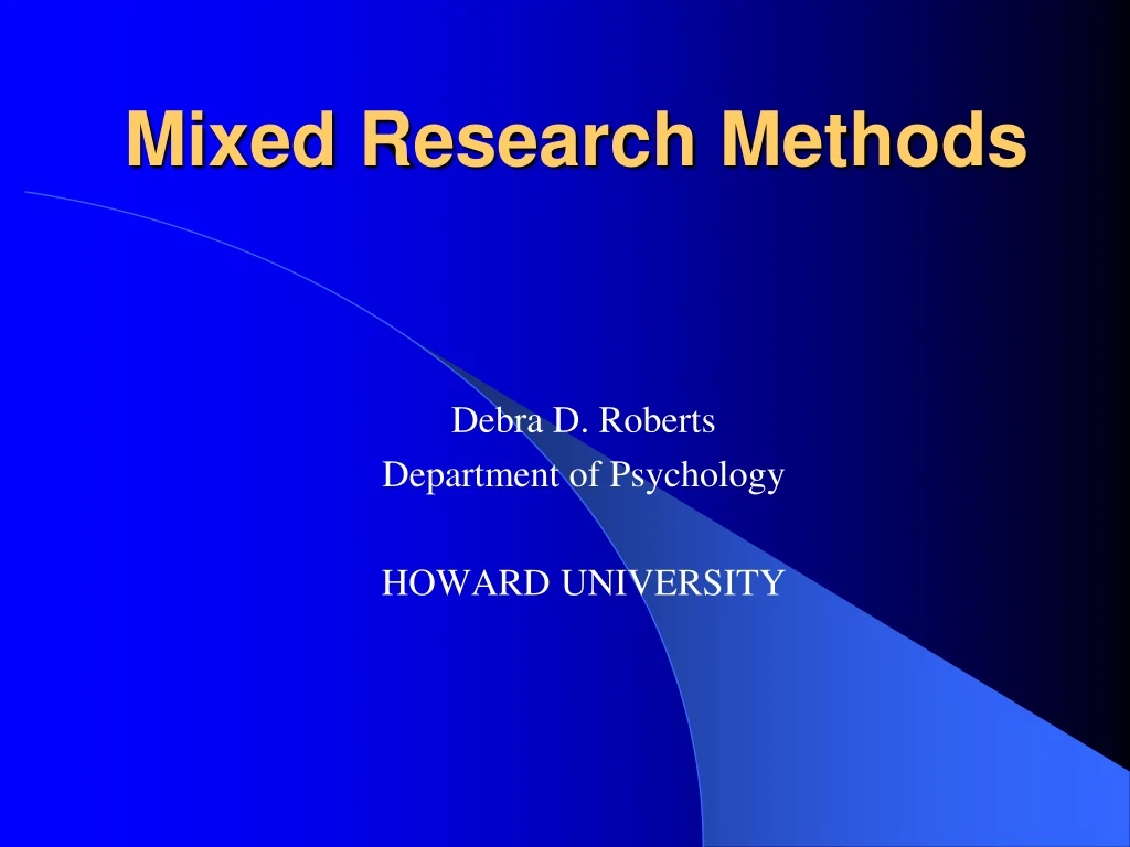 PPT - Mixed Research Methods PowerPoint Presentation, Free Download ...