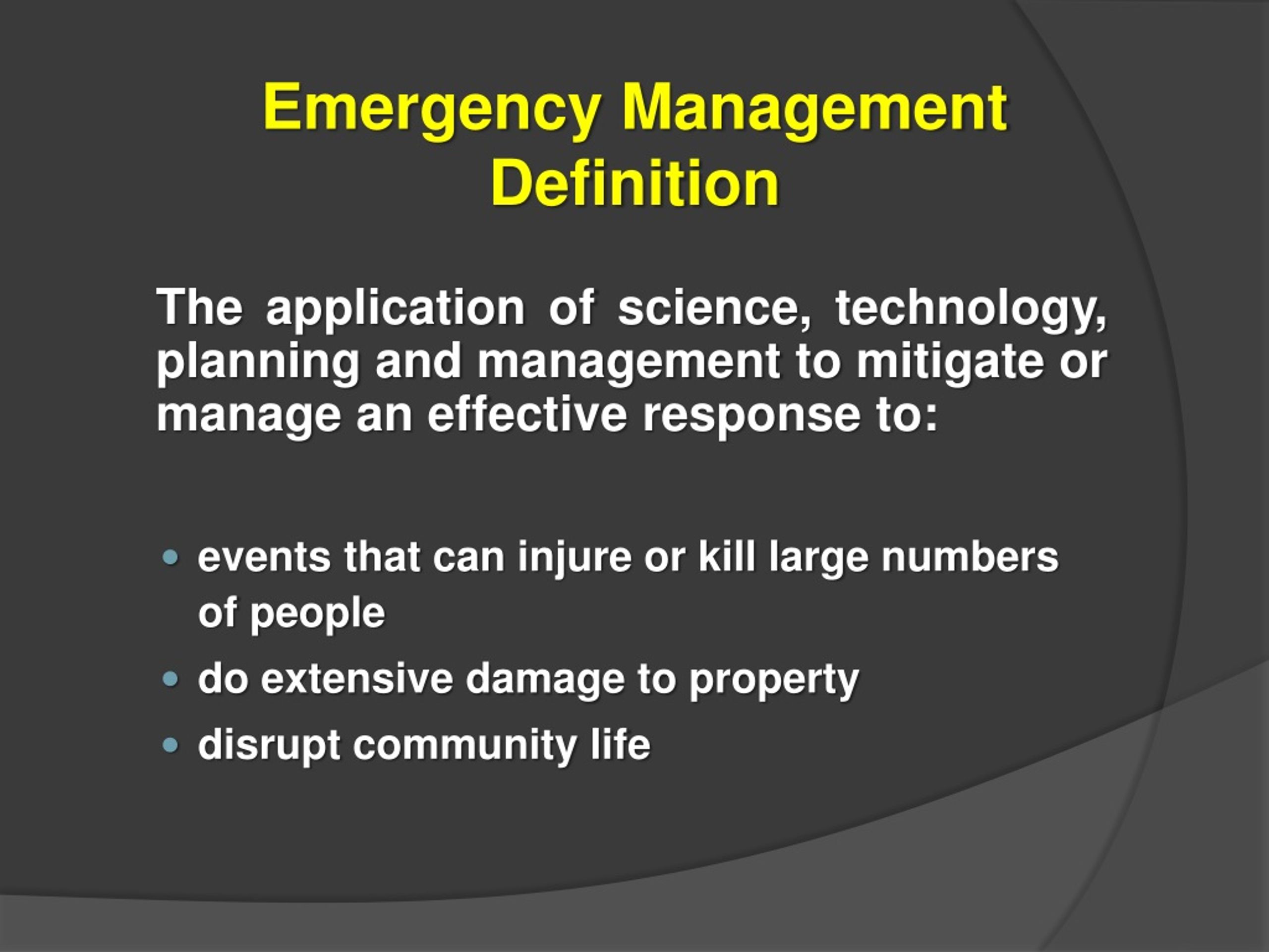 PPT What IS Emergency Management PowerPoint Presentation, free