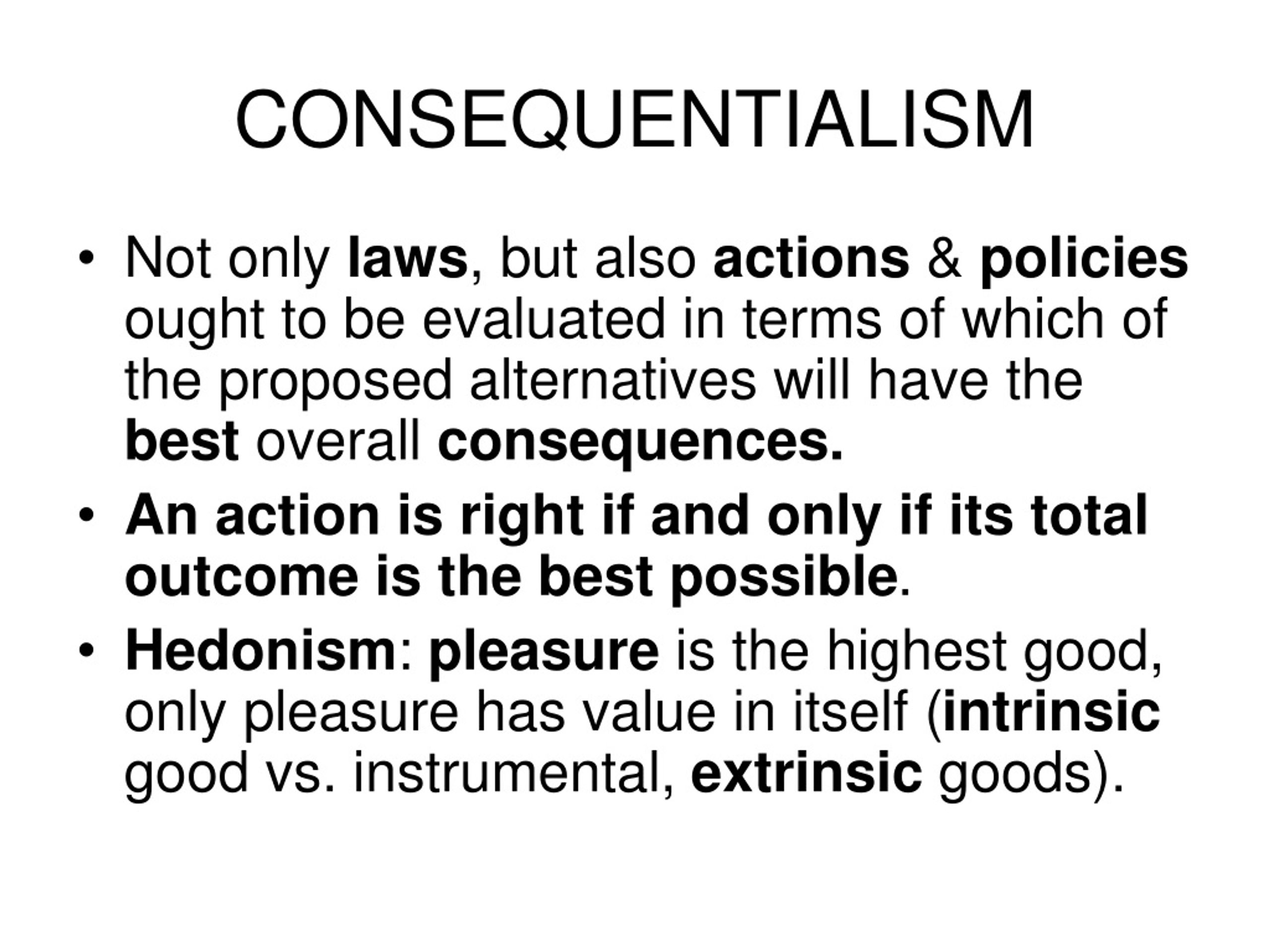 hedonic consequentialism