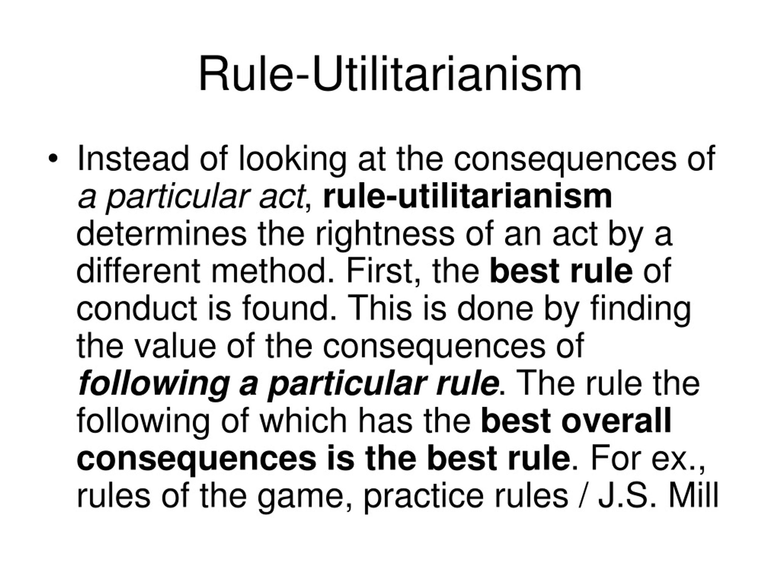 rule utilitarian vs act utilitarian