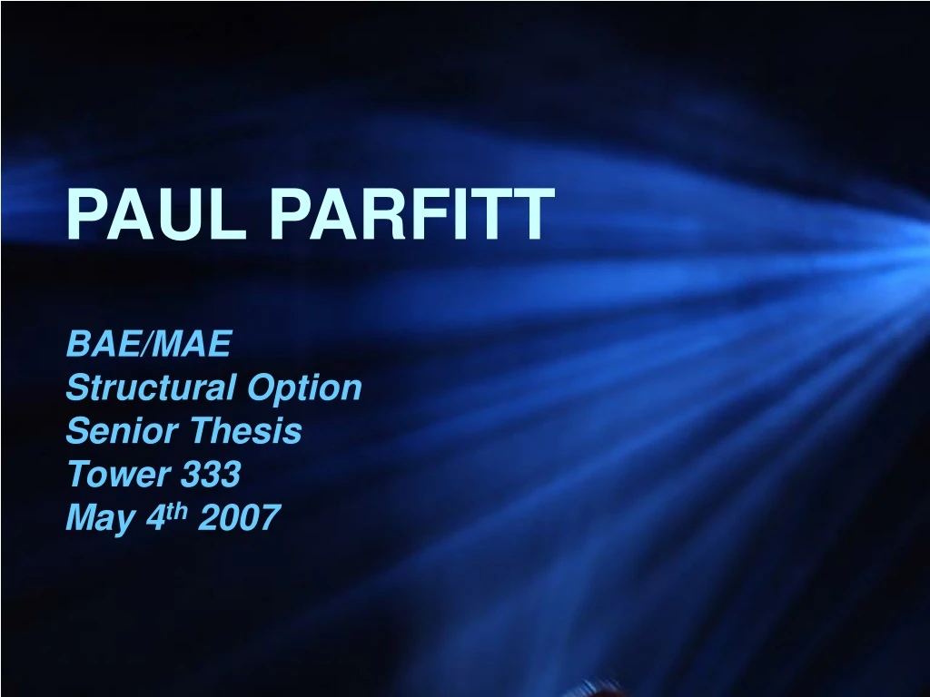 PPT - PAUL PARFITT PowerPoint Presentation, free download - ID:9148388