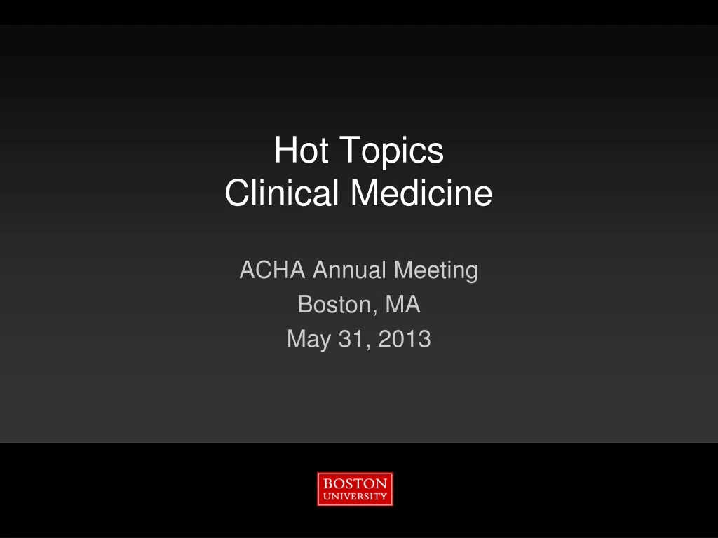 clinical research hot topics