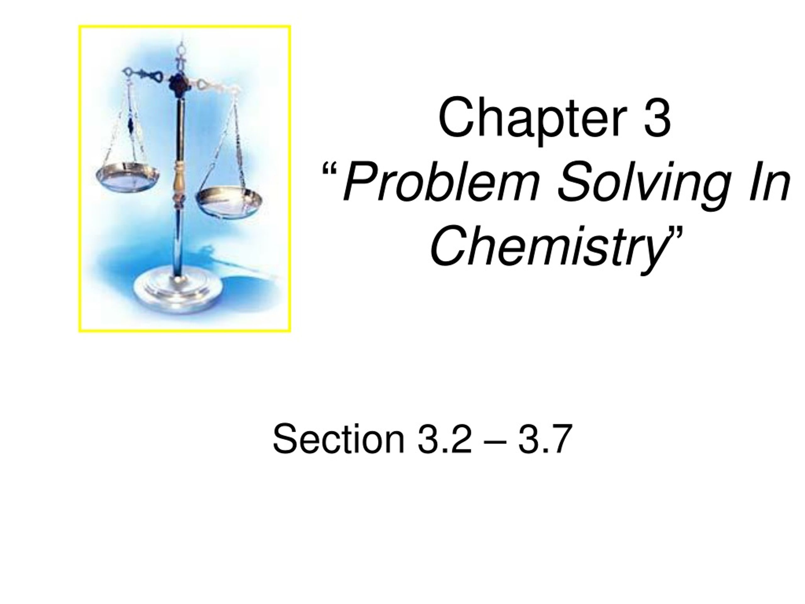 problem solving in chemistry quizlet