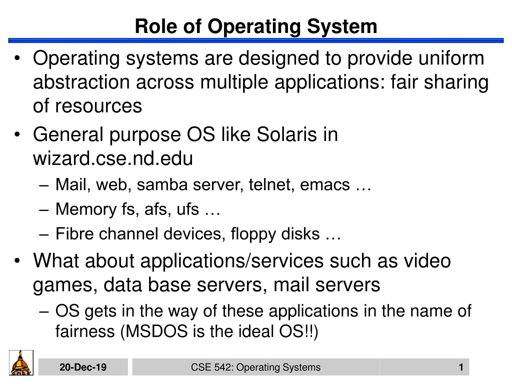 PPT Role Of Operating System PowerPoint Presentation Free Download 