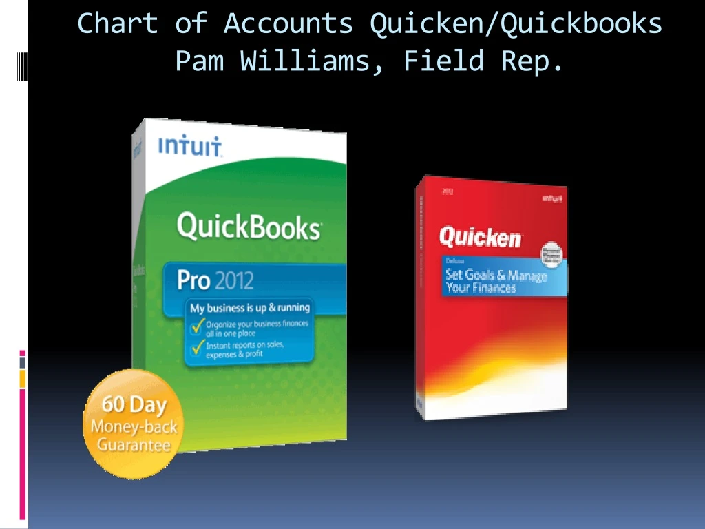 PPT - Chart of Accounts Quicken/ Quickbooks Pam Williams, Field Rep ...