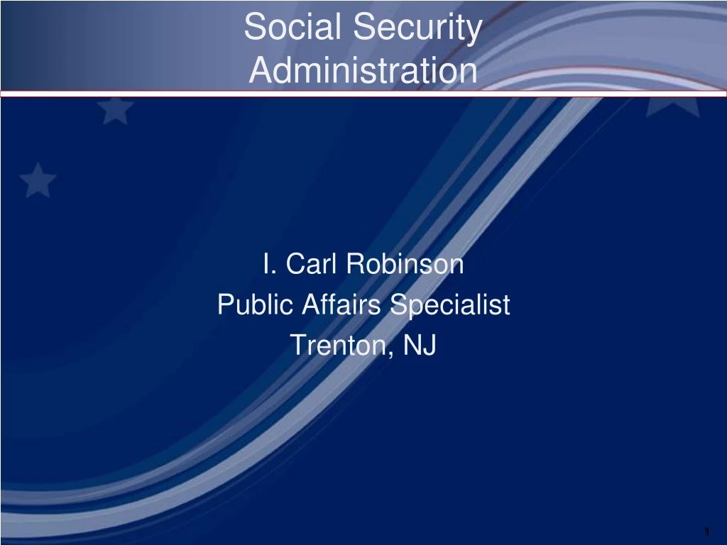 PPT Social Security Administration PowerPoint Presentation, free