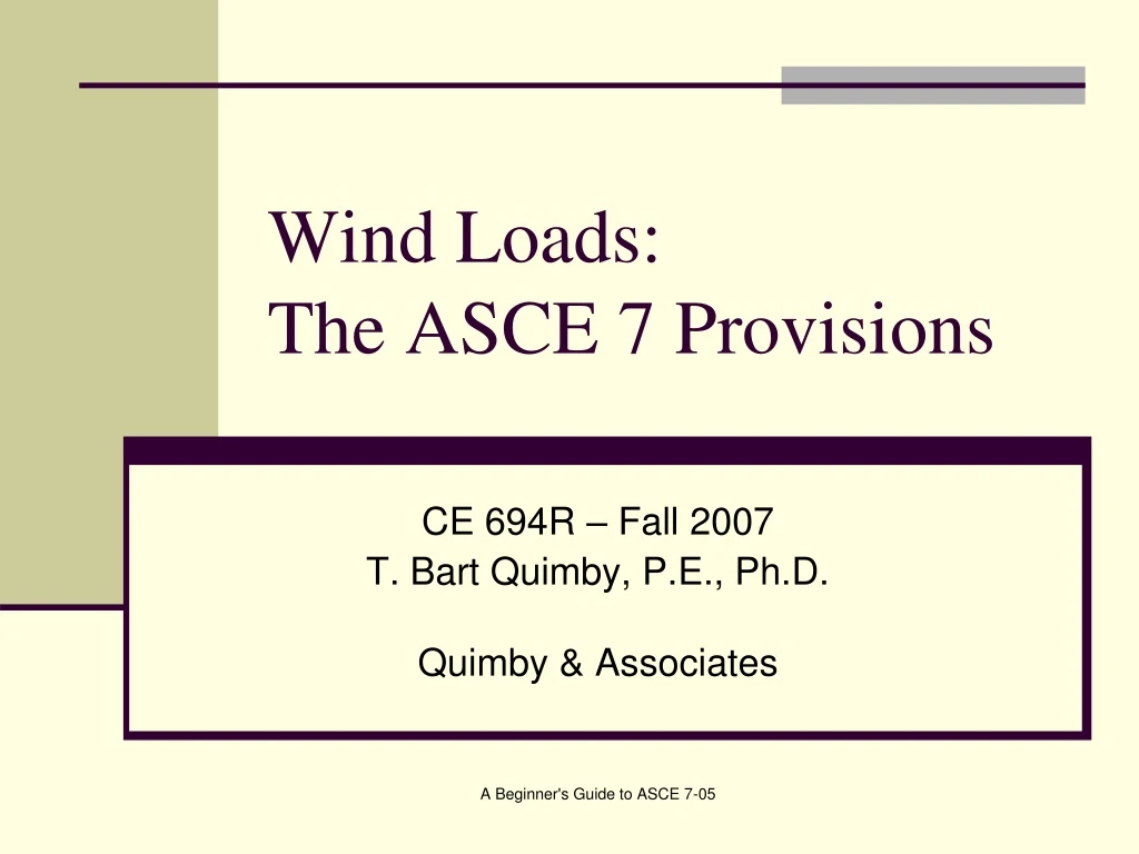 PPT - Wind Loads: The ASCE 7 Provisions PowerPoint Presentation, Free ...