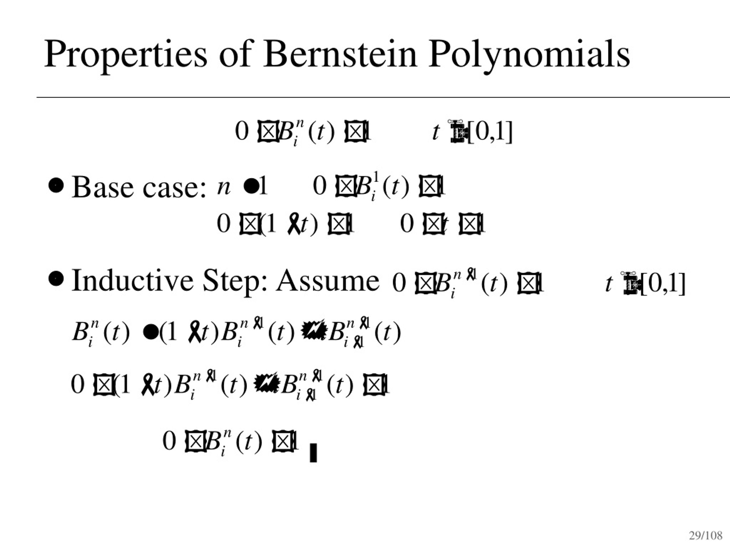 PPT - The Bernstein Basis And Bezier Curves PowerPoint Presentation ...