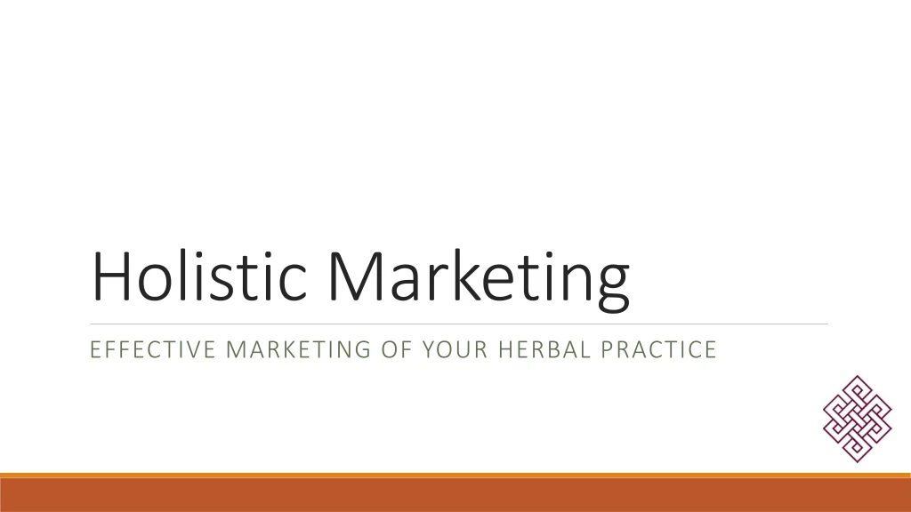 holistic marketing n.